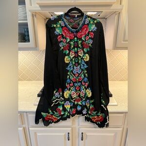 Stunning Johnny Was XL Gala Tunic like new